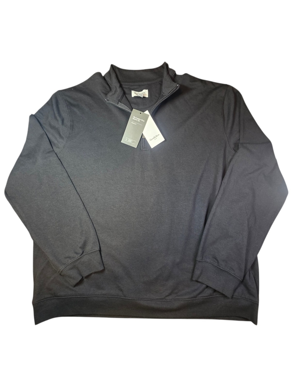 NWT Goodfellow & Co Men's Comfort Wear Quarter Zip Pullover Sweatshirt Black XL